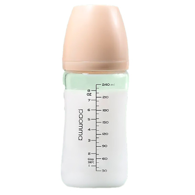 Бутылочка для кормления стеклянная 240 мл Paomma GB218 Almond milk 1